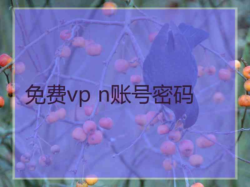 免费vp n账号密码