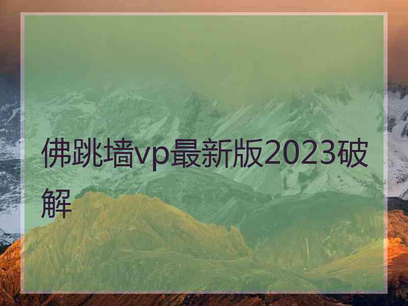 佛跳墙vp最新版2023破解