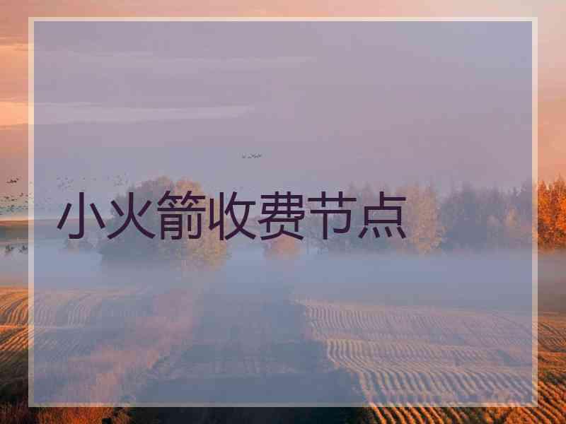 小火箭收费节点