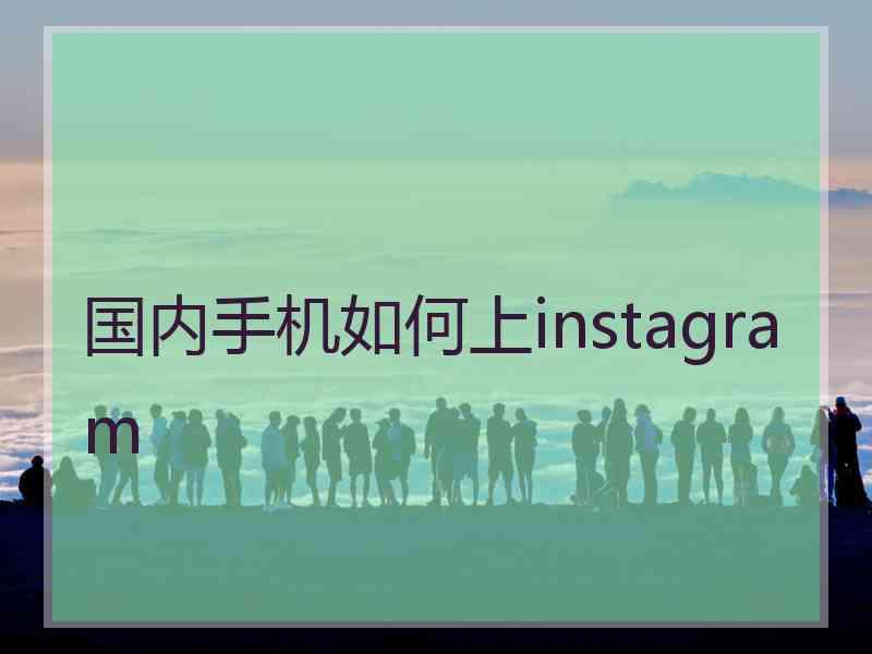 国内手机如何上instagram