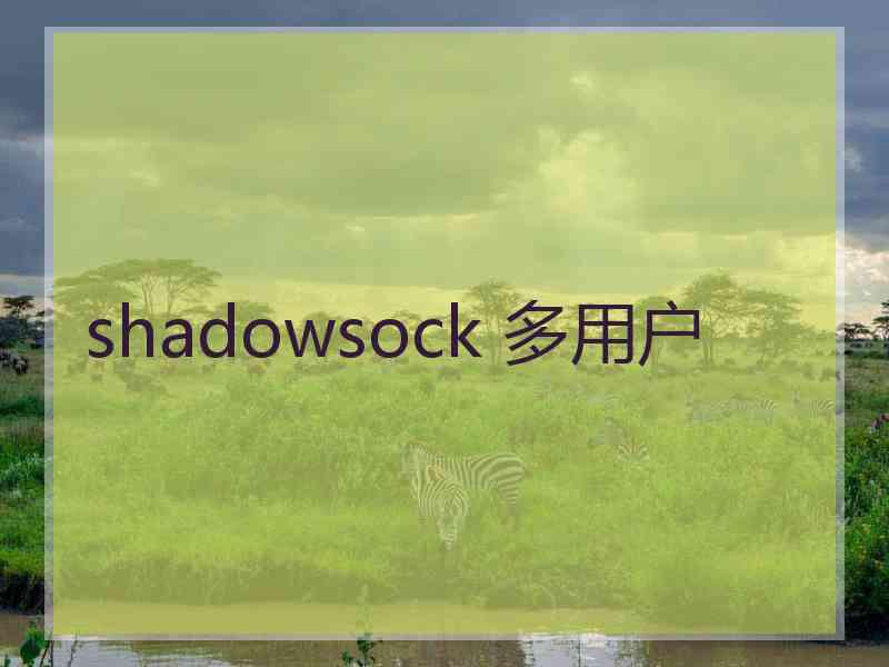 shadowsock 多用户