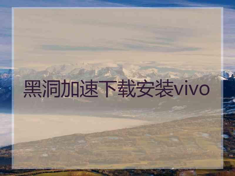 黑洞加速下载安装vivo