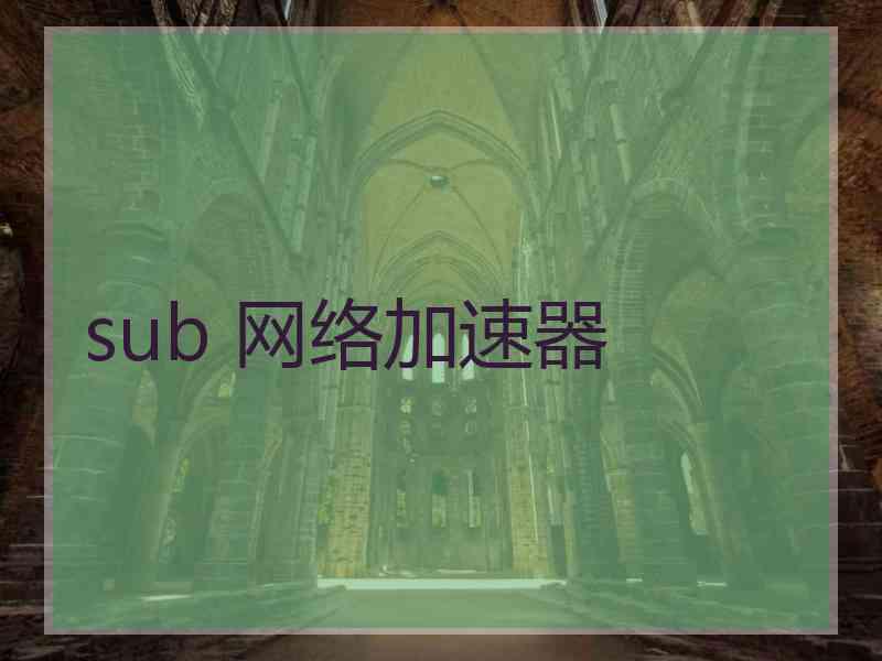 sub 网络加速器